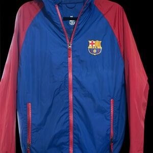 FC Barcelona Blue and Red Windbreaker Jacket